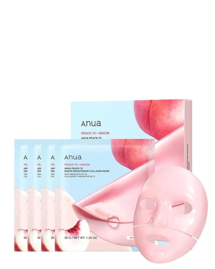 Peach 70 Niacin Brightening Collagen Mask Set (4ea)